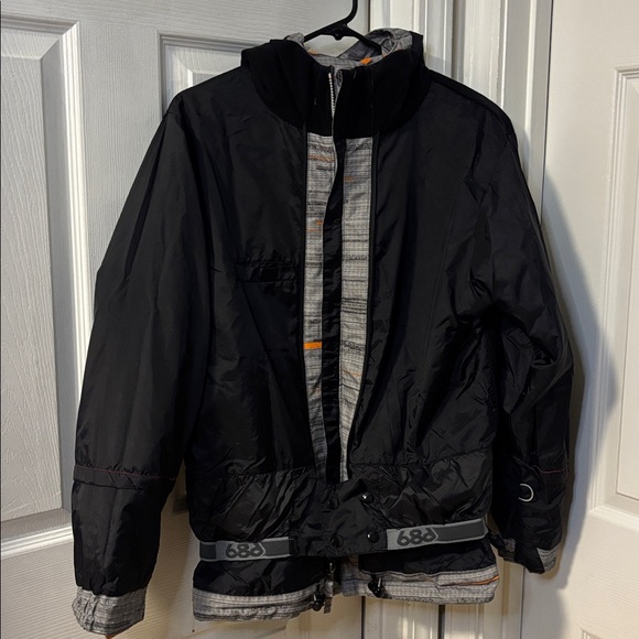 686 Smarty Streak Insula Gunmetal Streak Ski/Snow Reversible Jacket YXL 14-16 - Picture 10 of 11